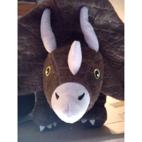 Triceratops Plush Kohls Cares Brown Dinosaur Horns 13 Inch Stuffed Animal Toy - Picture 11 of 12